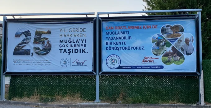 Düğerek’te Dikkat Çeken Görüntü: Aynı Billboardda İki Başkan