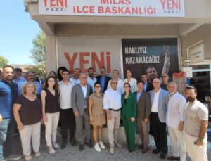 YENİ PARTİ MİLAS İLÇE BİNASI AÇILDI: 10 MECLİS ÜYESİ ROZET TAKTI
