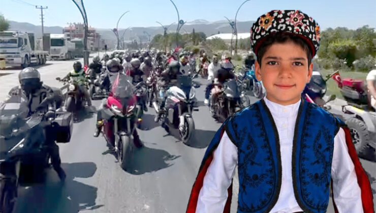 RECEP EFE İÇİN 400 MOTOSİKLETLİ TEK YÜREK OLDU