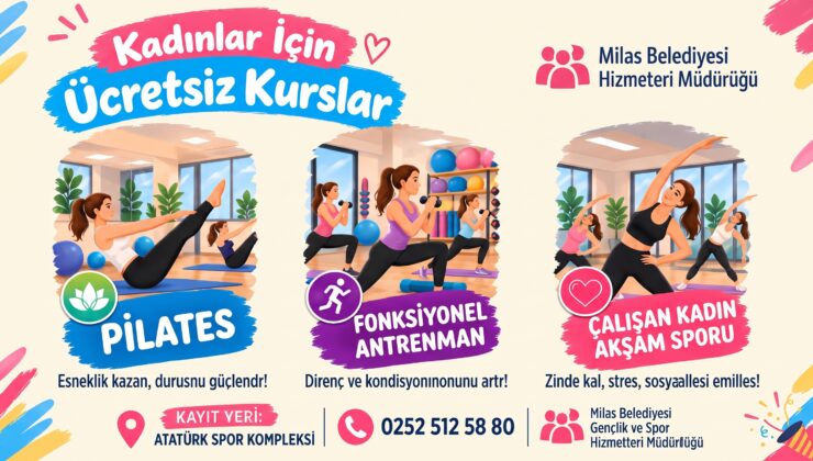 MİLAS’TA KADINLARA ÜCRETSİZ SPOR İMKÂNI