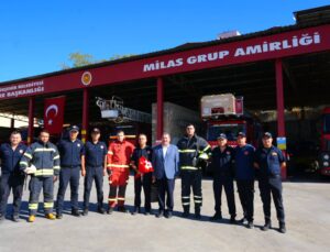İTFAİYECİLERE BAŞKAN TOPUZ’DAN ZİYARET