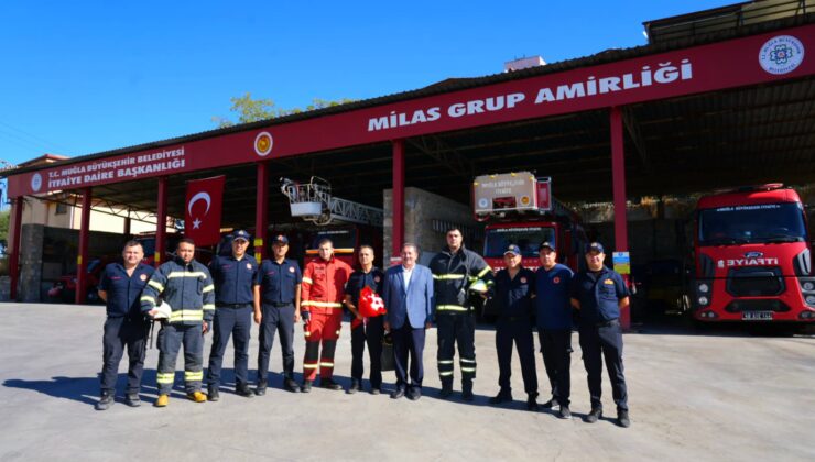 İTFAİYECİLERE BAŞKAN TOPUZ’DAN ZİYARET